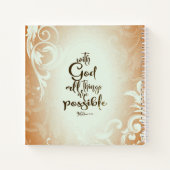 Matthew 19:26 Mit Gott ist alles möglich Notizblock (Rückseite)