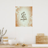 Matthew 19:26 Mit Gott ist alles möglich Poster (Küche)