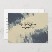 Matthew 19:26 - Mit Gott ist alles möglich Postkarte (Vorne/Hinten)