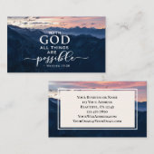 Matthew 19:26 Mit Gott ist alles möglich Visitenkarte (Vorne/Hinten)
