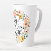 Matthew 19:26 Möglich mit Gottes Schrift Bloral Milchtasse (Rechte Ecke)