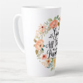 Matthew 19:26 Möglich mit Gottes Schrift Bloral Milchtasse (Linke Ecke)