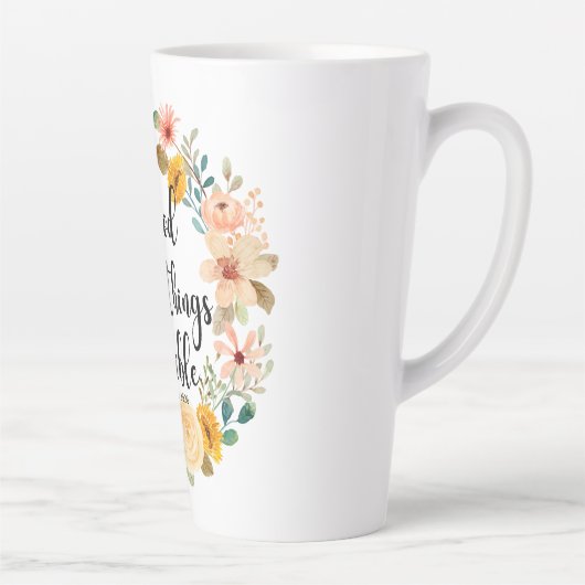 Matthew 19:26 Möglich mit Gottes Schrift Bloral Milchtasse (Rechts)