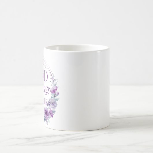Matthew 19:26 Possible with God Purple Floral Kaffeetasse (Mittel)