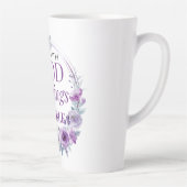 Matthew 19:26 Possible with God Purple Floral Milchtasse (Rechts)