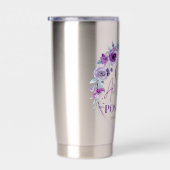 Matthew 19:26 Possible with God Purple Floral Thermobecher (Rechts)