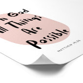 Matthew 19:26 Poster (Ecke)