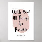 Matthew 19:26 Poster (Vorne)