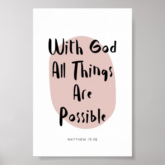 Matthew 19:26 Poster (Vorne)