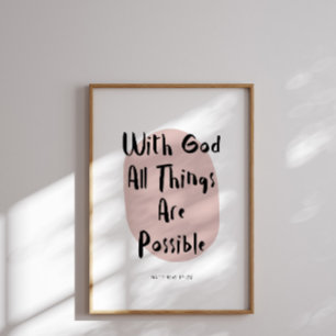 Matthew 19:26 Poster