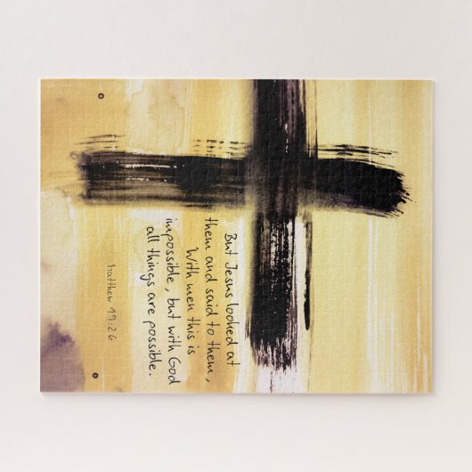 Matthew 19 26 Puzzle (Horizontal)