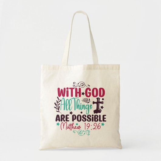 Matthew 19:26 Tasche der Schrift (Vorne)