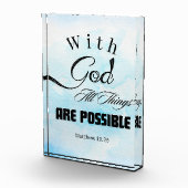 Matthew 19:26 Typografie-Design Fotoblock (Rechts)