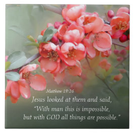 Matthew 19:26 With GOD All Things are are Möglichk Fliese