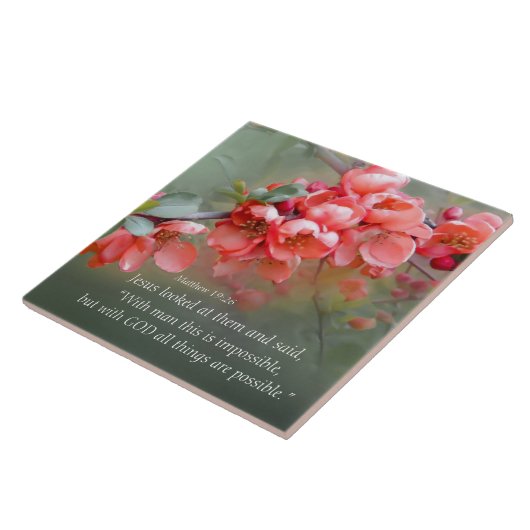 Matthew 19:26 With GOD All Things are are Möglichk Fliese (Seite)