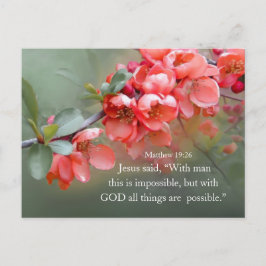 Matthew 19:26 With GOD All Things are are Möglichk Postkarte