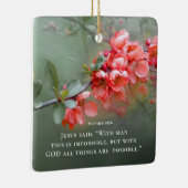 Matthew 19:26 With GOD All Things are Possible Keramikornament (Rechts)