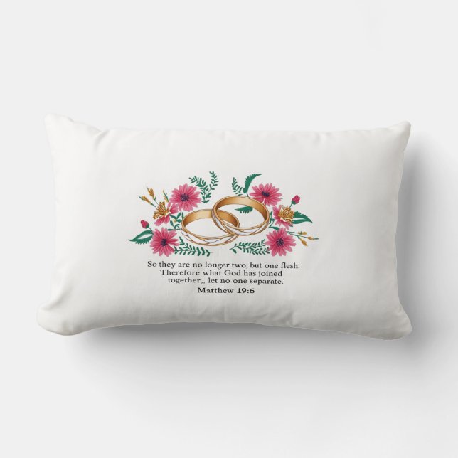 Matthew 19:6 Drehkissen Lendenkissen (Vorderseite)