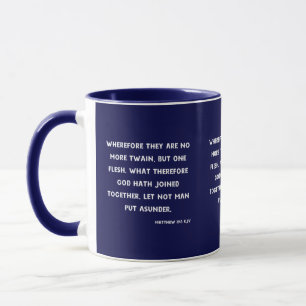 Matthew 19:6 KJV Bible Scripture Two-Tone Tasse