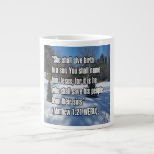 Matthew 1:21 WEBU-Tasse Jumbo-Tasse