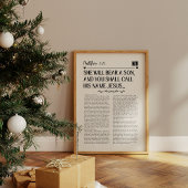 Matthew 1:21 Weihnachtsmauer Print Poster