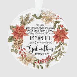 Matthew 1:23 Immanuel Gott mit uns Weihnachten Ornament