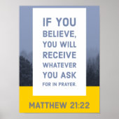 Matthew 21:22 Bibelverse Poster (Vorne)