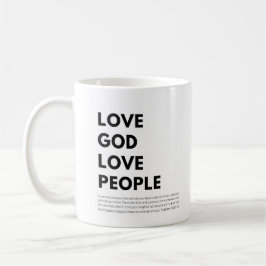 Matthew 22:37-40 Liebe Gott Liebe Menschen Kaffeetasse