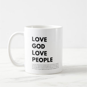 Matthew 22:37-40 Liebe Gott Liebe Menschen Kaffeetasse