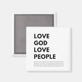 Matthew 22:37-40 Liebe Gott Liebe Menschen Magnet (Vorderseite/Rückseite)