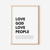 Matthew 22:37-40 Liebe Gott Liebe Menschen Poster