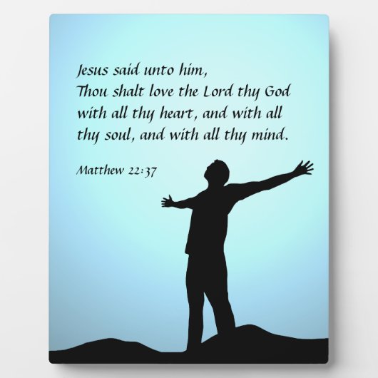 Matthew 22:37 fotoplatte (Vorderseite)