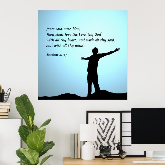 Matthew 22:37 poster (Heimbüro)