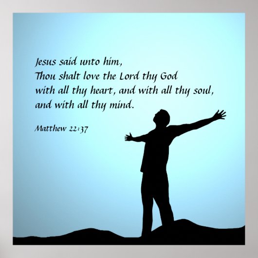 Matthew 22:37 poster (Vorne)