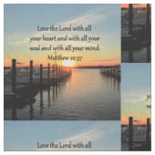 MATTHEW 22:37 SUNRISE SCRIPTURE VERSE DESIGN STOFF (Nahaufnahme)