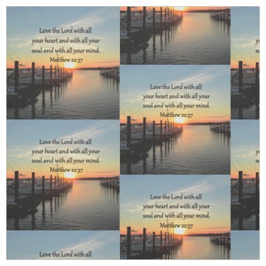 MATTHEW 22:37 SUNRISE SCRIPTURE VERSE DESIGN STOFF (Muster)