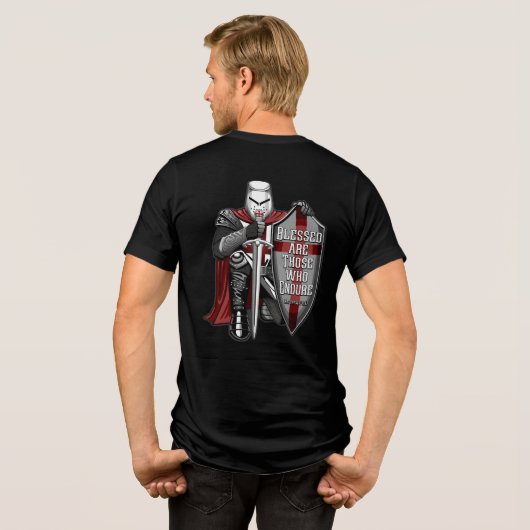 Matthew 24:13 Tri-Blend shirt (Rückseite voll)