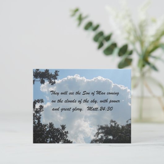 Matthew 24:30 postkarte (Stehend Vorderseite)