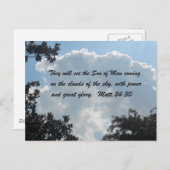 Matthew 24:30 postkarte (Vorne/Hinten)