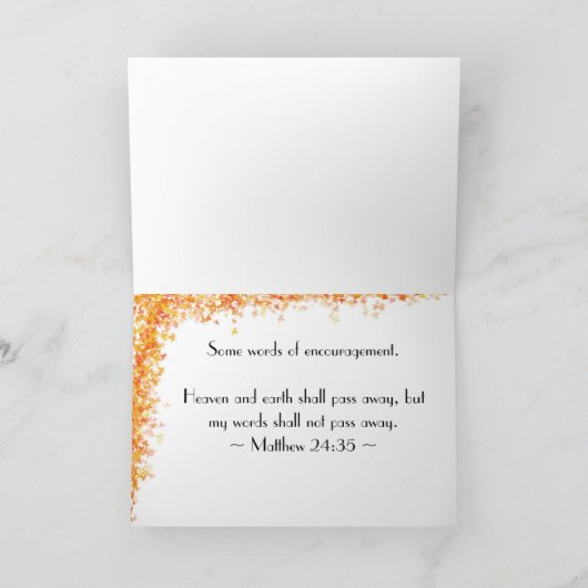 Matthew 24:35 karte (Innenseite)