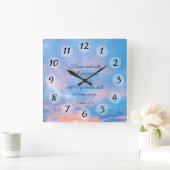 Matthew 24:35 quadratische wanduhr (Zuhause)