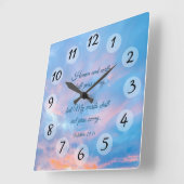 Matthew 24:35 quadratische wanduhr (Winkel)