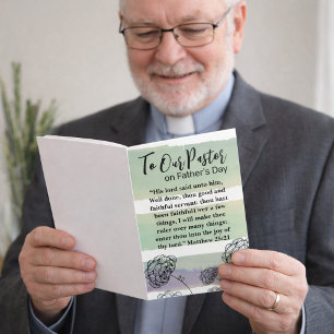 Matthew 25,21 Pastor Würdigung Vatertag  Dankeskarte