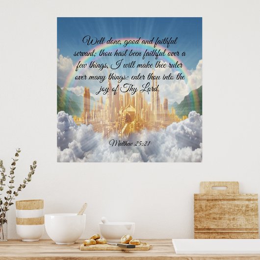 Matthew 25:21 poster (Küche)