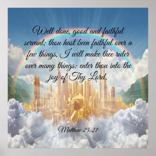 Matthew 25:21 poster (Vorne)