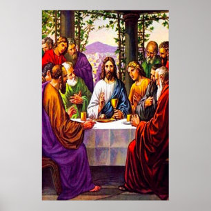 Matthew 26:26-30 Mein Körper und mein Blutplakat Poster