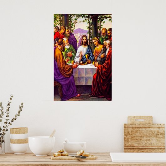 Matthew 26:26-30 Mein Körper und mein Blutplakat Poster (Küche)