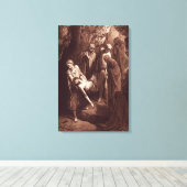 Matthew 27:57-61 Jesus ist in einer Grabstätte Lei Leinwanddruck (Insitu (Holzboden))