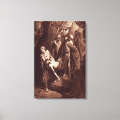 Matthew 27:57-61 Jesus ist in einer Grabstätte Lei Leinwanddruck (Vorderseite)