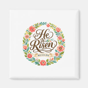 Matthew 286 Leopardenmuster Florales Ostern Jesus Magnet